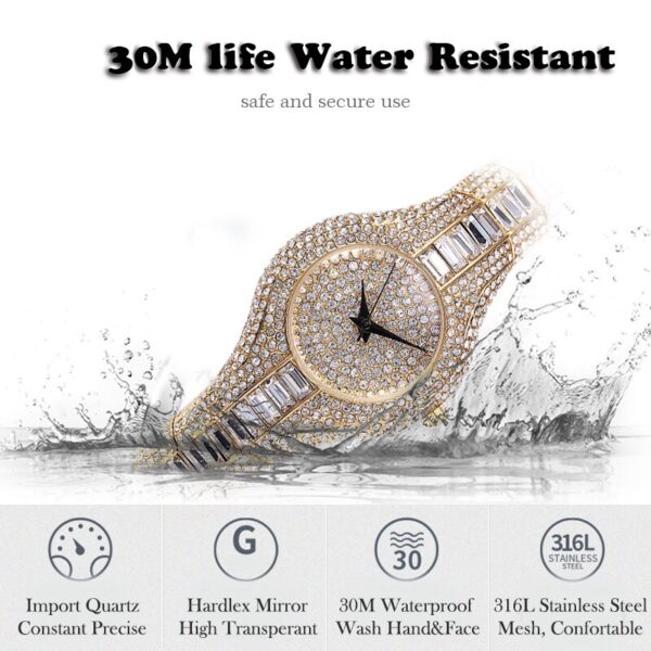 Small Womens Watch Shockproof Waterproof Luxury Ladies Ar Metal Watch bracelets Rhinestone Bu Cheap Chinese Watches - Image 9