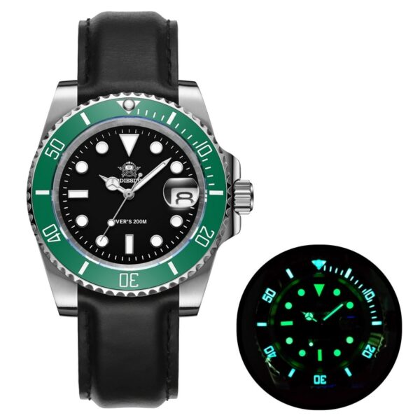 Men Luxury Quartz Watch 200m diver watches 41mm Ceramic Bezel Calendar Display Luminous Watches Men watch - Image 3