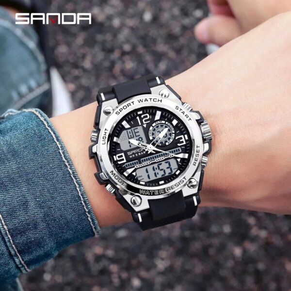 Men Watches 5ATM Waterproof Sport Military Wristwatch Quartz Watch for Men Clock Relogio Masculino 6024 - Image 5