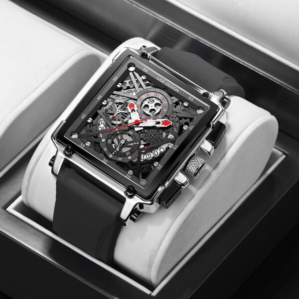 Top Brand Luxury Mens Watches Square Digital Sports Quartz Wrist Watch for Men Waterproof Stopwatch Relogio Masculino - Image 3