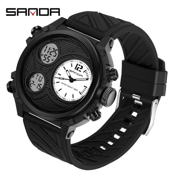 Display Quartz Watch for Men LED Sport Digital Watches 50m Waterproof Electronic Wristwatch Alarm Clock Relogio - Image 3