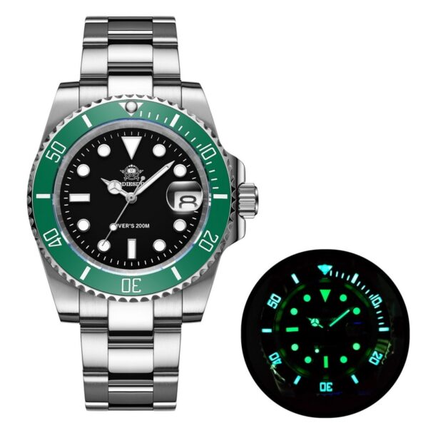 Men Luxury Quartz Watch 200m diver watches 41mm Ceramic Bezel Calendar Display Luminous Watches Men watch - Image 7