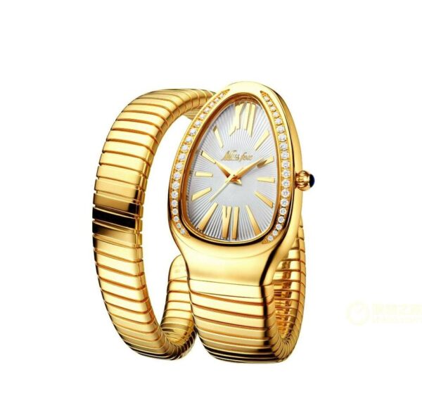 Women Watches Snake Shape Luxury Wrist Watch For Women Steel Unique Gold Quartz Ladies Watch Clock Relogio Feminino - Image 7