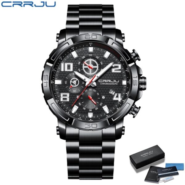 Men Watches Big Dial Waterproof Stainless Steel with Luminous hands Date Sport Chronograph Watches Relogio Masculino - Image 10