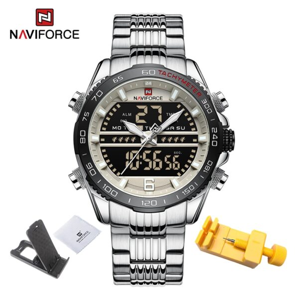 Sport Men Wrist Watch Digital Waterproof Quartz Chronograph Stainless Steel Clock Male Relogio Masculino - Image 10