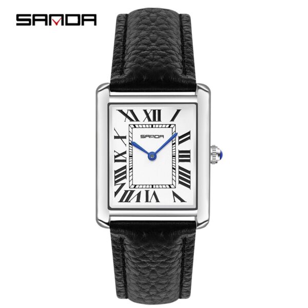 Wrist Watches for Women Silver Case Ladies Watches Luxury Brand Leather Band Quartz Clock zegarek damski 1 - Image 7