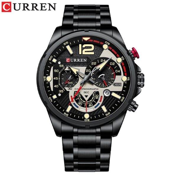 Casual Business Chronograph Waterproof Stainless Steel Watch Mens New Luxury Fashion Quartz Men Watches - Image 2