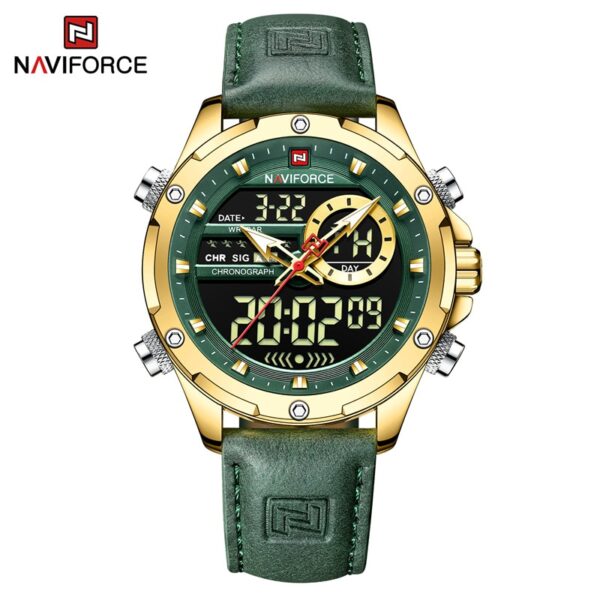 Luxury Brand Original Watches For Men Casual Sports Chronograph Alarm Quartz Wrist Watch Leather Waterproof Clock 9163 - Image 3