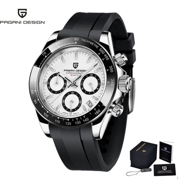 40mm New PAGANI DESIGN Men Quartz Watches Sapphire Luxury Chronograph Stainless Steel Waterproof Men Watch - Image 8