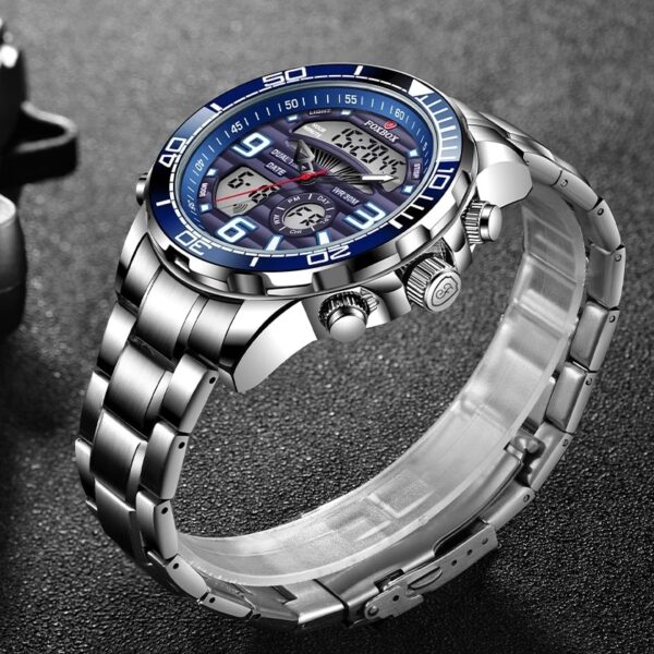 Luxury Digital Men Watches Top Luxury Sport Quartz Wristwatch For Men All Steel Military Waterproof Clock+Box - Image 3