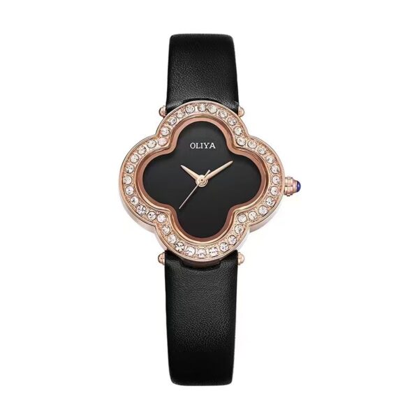 Lucky Girl Watch Leather Strap Diamond Craft Ladies Gift Hope Faith Pearl shell Ladies Quartz Watch Montres pour femmes - Image 8