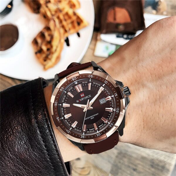 Men Watches Top Luxury Brand Fashion Sport Watches Men Waterproof Quartz Clock Male Army Military Leather Wrist Watch - Image 3