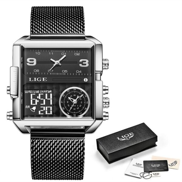 New Digital Watches Men Waterproof Square Wrist Watch Men Quartz Military Sport Watch Relogios Masculinos - Image 15