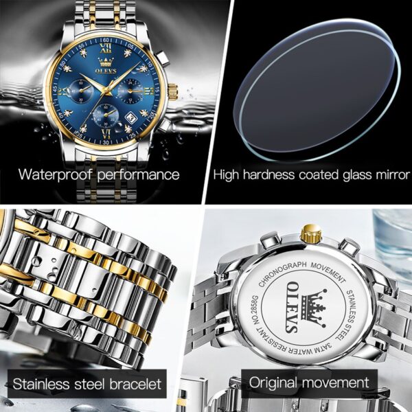 Luxury Watch for Men Stainless Steel Waterproof Quartz Men Watches Business Style Men Watches Luxury Original - Image 3