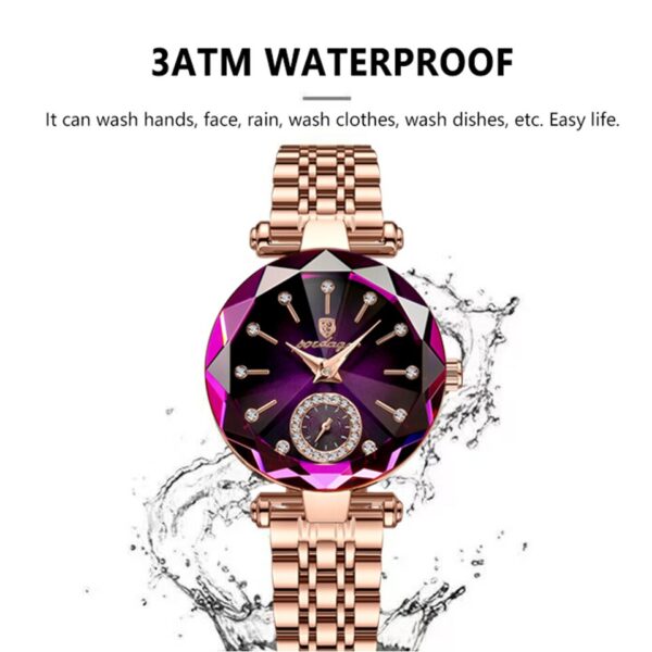 Luxury Women Watch Top Brand Fashion Waterproof Stainless Steel Diamond Ladies Quartz Wristwatch Montre Femme Beautiful - Image 2