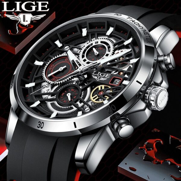 Men Watches Casual Luxury Sport Waterproof Quartz Watch Chronograph Military Watch Men Clock - Image 5