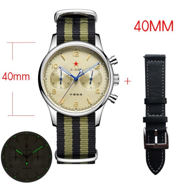 Chronograph Seagull Movement 1963 Mechanical Watch For Men 40mm ST1901 Sapphire 38mm Men Watch - Image 2