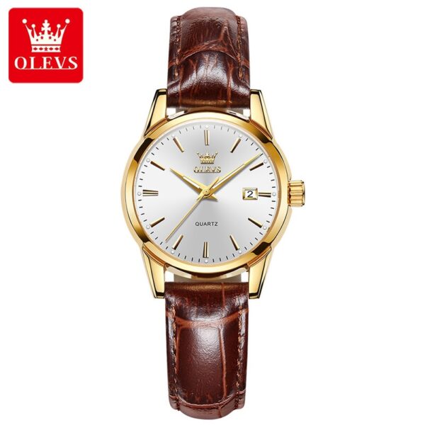 Super Thin Waterproof Women Wristwatch Fashion Genuine Leather Strap Quartz Watch for Women Luminous Calendar - Image 4