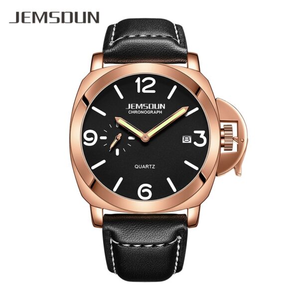 Luxury Top Brand Sport Watch Men Waterproof Quartz Brown Leather Military Wrist Watch Men Army Clock Male relojes hombre hodinky - Image 3