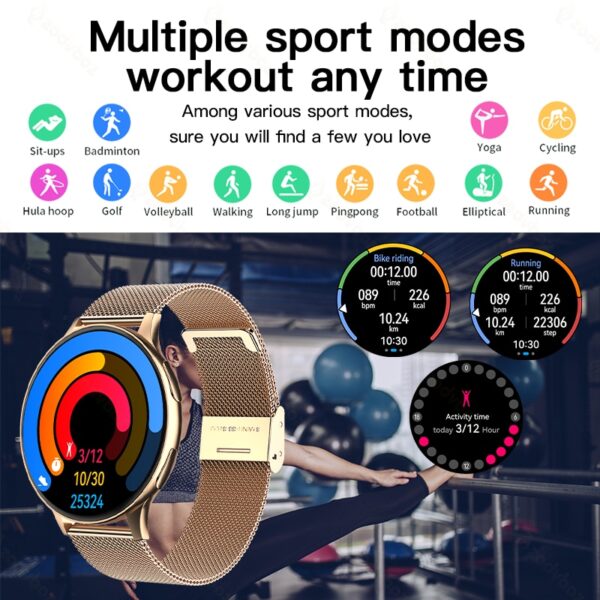 New Smart Watch Round Smartwatch Bluetooth Calls Watches Men Women Fitness Bracelet Custom Watch Face +Gift Box - Image 15