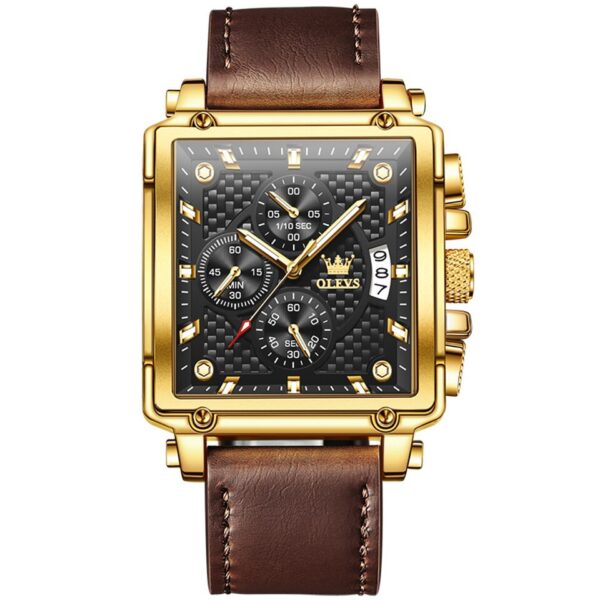 New Men Watches Luxury Square Quartz Wrist Watch Original Waterproof Luminous Chronograph Watch for Men Relogio - Image 5