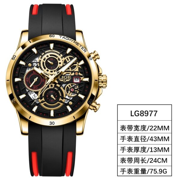 Quartz Watch Men Gold Black Mens Watches Top Brand Luxury Chronograph Sports Watches Luminous Waterproof Relogio Masculino - Image 7