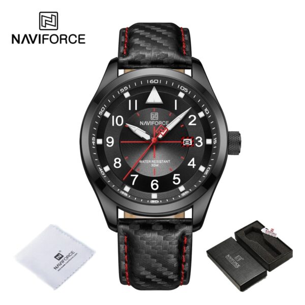 New Men Quartz Watches NAVIFORCE Business Luminous Waterproof Clock Leather Strap Wristwatches for Men Relogio Masculino - Image 2