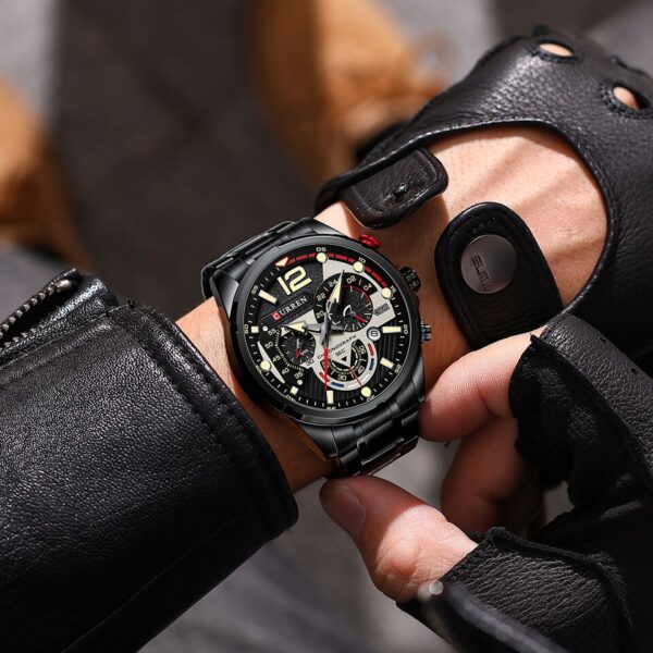 Casual Business Chronograph Waterproof Stainless Steel Watch Mens New Luxury Fashion Quartz Men wristwatch - Image 12