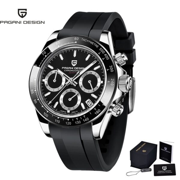 40mm New PAGANI DESIGN Men Quartz Watches Sapphire Luxury Chronograph Stainless Steel Waterproof Men Watch - Image 7