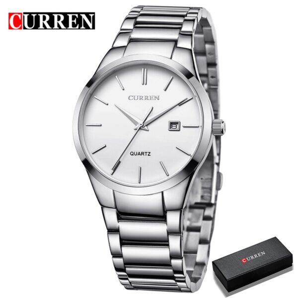 Luxury Classic Fashion Business Men Watches Display Date Quartz Watch Wristwatch Stainless Steel Male Clock Reloj Hombre - Image 13