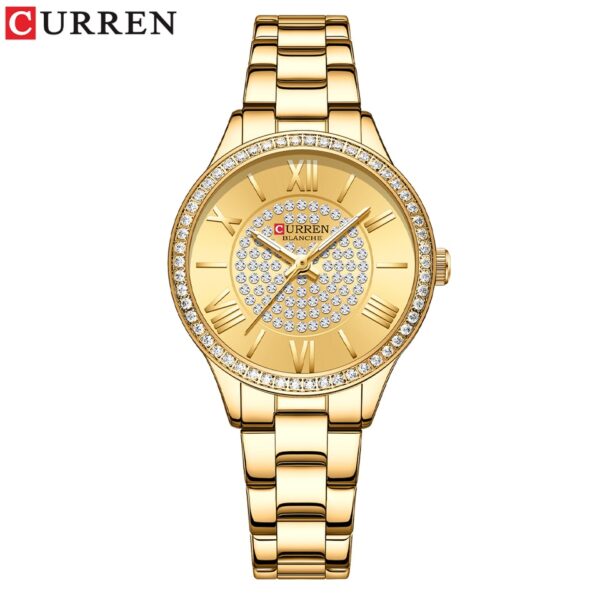 Rhinestones Rose Dial Fashion Watches with Stainless Steel Band New Quartz Wristwatches for Women - Image 12