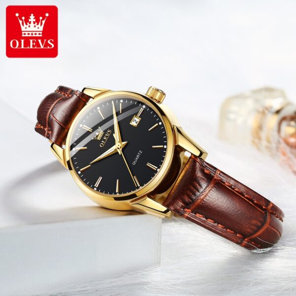 Super Thin Waterproof Women Wristwatch Fashion Genuine Leather Strap Quartz Watch for Women Luminous Calendar - Image 9