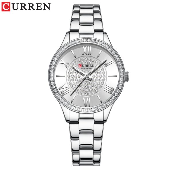 Rhinestones Rose Dial Fashion Watches with Stainless Steel Band New Quartz Wristwatches for Women - Image 14