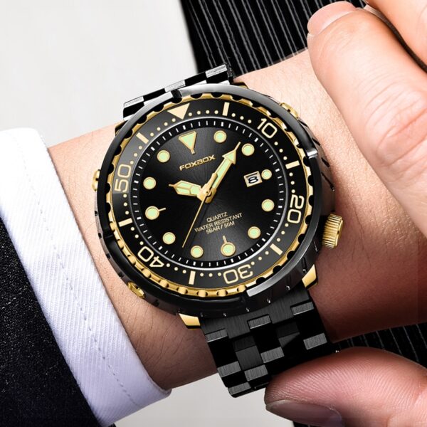 Men Watch 50M Waterproof Luminous Sport Wristwatches Rotating Bezel Quartz Watches with Auto Date Relogio Masculino - Image 7