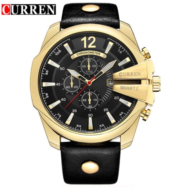 Men Watches Top Brand Luxury Gold Male Watch Fashion Leather Strap Outdoor Casual Sport Wristwatch With Big Dial - Image 10