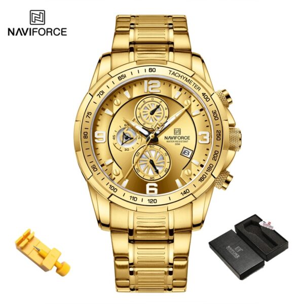 Temperament Men Luxury Fashion Design Gold Men Watches Multifunction Luminous Quartz Male WristWatch Relogio Masculino - Image 6