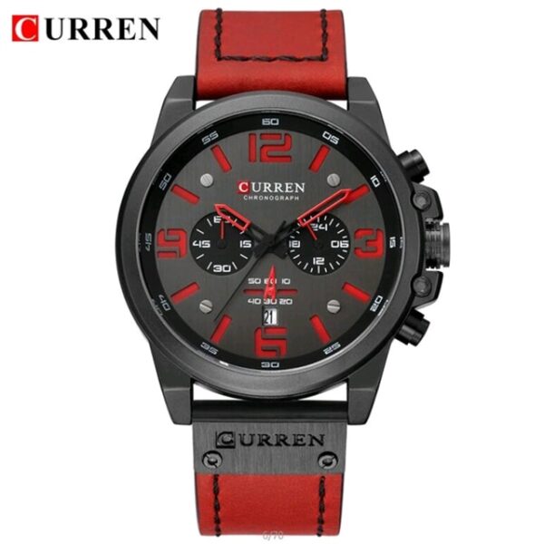 CURREN 8314 Luxury Brand Quartz Men Watch Military Waterproof Leather Strap Sport Mens Watches Fashion Casual Male Clock часы - Image 2