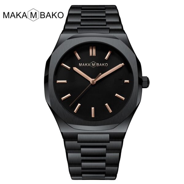 Original Top Brand All Black Stainless Steel Men Wristwatch Classic Business Waterproof Japan Movement Quartz Watch For Men - Image 15