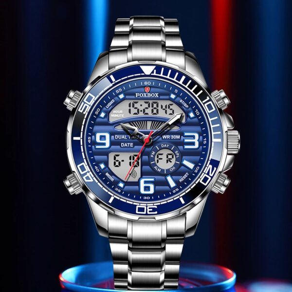 New Mens Watch Luxury Business Digital Dual Display Quart Watch For Men Waterproof Luminous Chronograph Wristwatch - Image 9