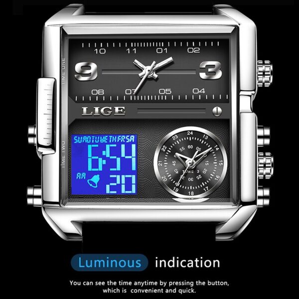 New Digital Watches Men Waterproof Square Wrist Watch Men Quartz Military Sport Watch Relogios Masculinos - Image 18