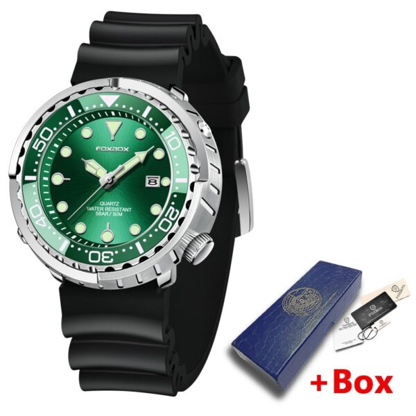 New Men Watches 5ATM Sports Waterproof Quartz Wristwatch Luminous Clock with Steel Bezel Watch for Men Relogio Masculino+Box - Image 12