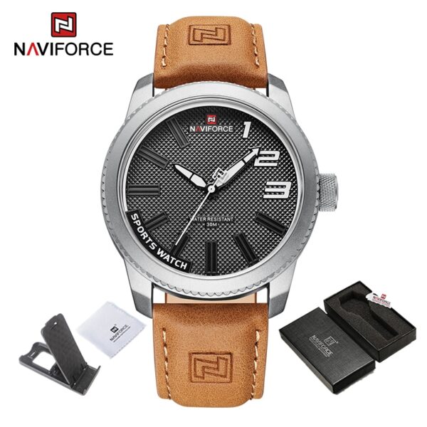 New Male Wristwatch Military Sports Shockproof Waterproof Leather Watch Men Fashion Casual Clock Relogio Masculino - Image 8