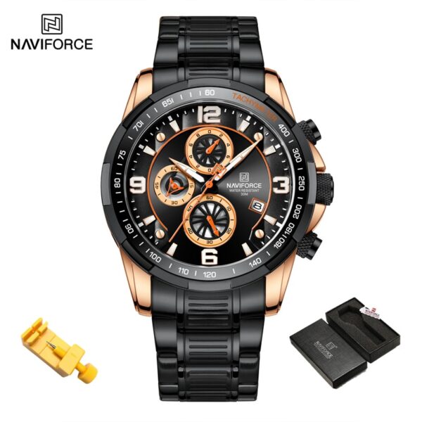 Temperament Men Luxury Fashion Design Gold Men Watches Multifunction Luminous Quartz Male WristWatch Relogio Masculino - Image 9