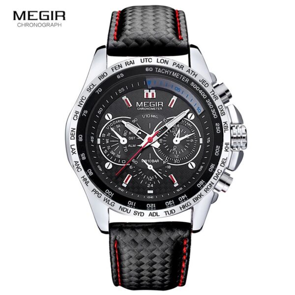 Man Quartz wristwatch brand waterproof leather watches for men casual black watch for male - Image 9