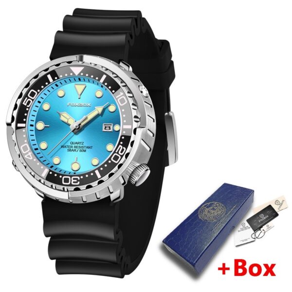 New Men Watches 5ATM Sports Waterproof Quartz Wristwatch Luminous Clock with Steel Bezel Watch for Men Relogio Masculino+Box - Image 15