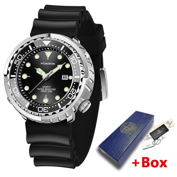 New Men Watches 5ATM Sports Waterproof Quartz Wristwatch Luminous Clock with Steel Bezel Watch for Men Relogio Masculino+Box - Image 26