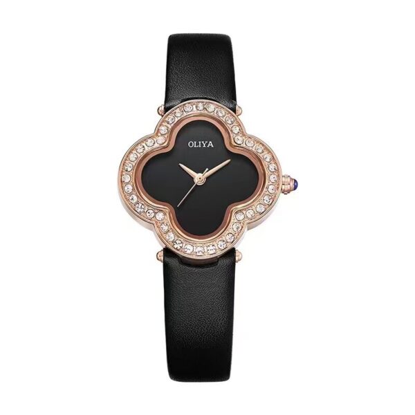 Lucky Girl Watch Leather Strap Diamond Craft Ladies Gift Hope Faith Pearl shell Ladies Quartz Watch Montres pour femmes - Image 13