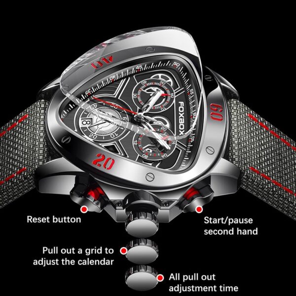 LIGE Chronograph Creative Big Dial Men Watch Top Brand Nylon Strap Military Sports Watches for Men Date Clock Quartz Wrist Watch - Image 3