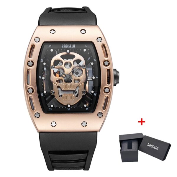 Baogela Pirate Skull Style Men Watch Silicone Luminous Quartz Watches Military Wateproof Skeleton Wristwatch For Man 1612 - Image 10