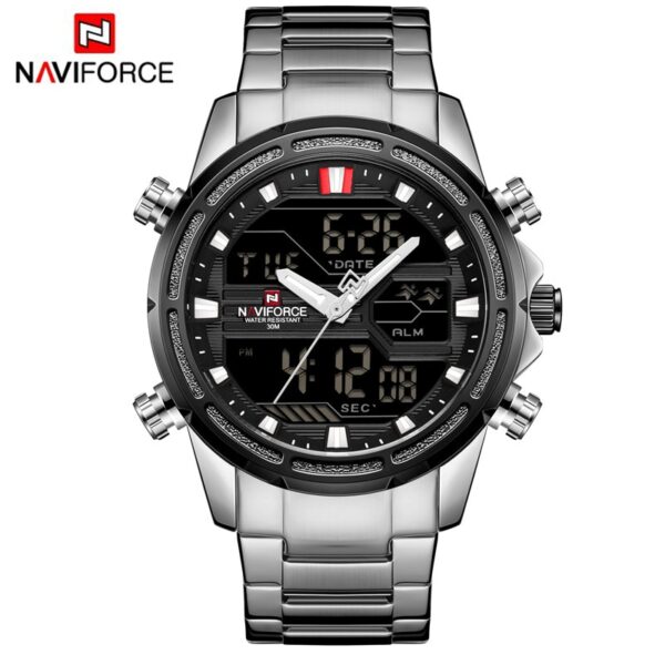 New Watches for Men Luxury Brand Digital Chronograph Sport Quartz Wristwatch Waterproof Military Steel Band Luminous Clock - Image 8